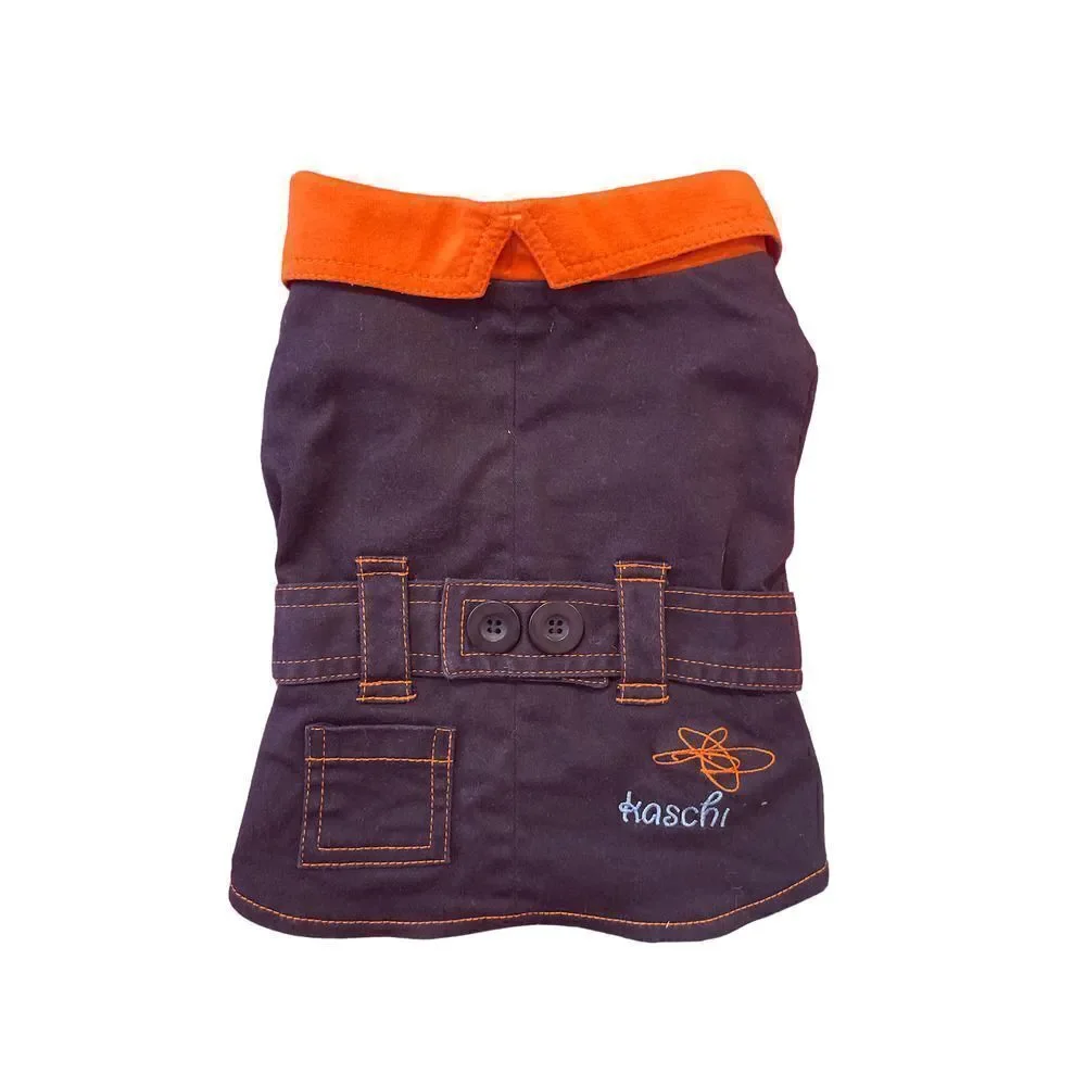 Kaschi Dog Blue Orange Lined Spring Jacket Size M